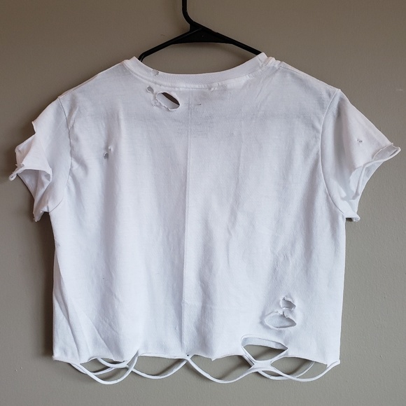 Hanes Destructed Crop Tee - Picture 2 of 6